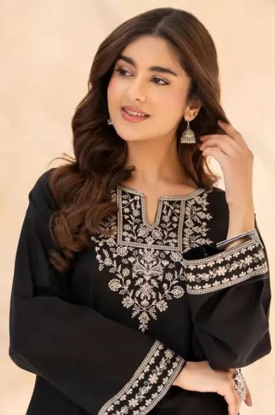 BLACK SAJAL SET ( FARSHI SHALWAR )