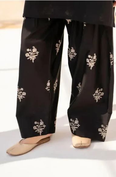 BLACK SAJAL SET ( FARSHI SHALWAR )